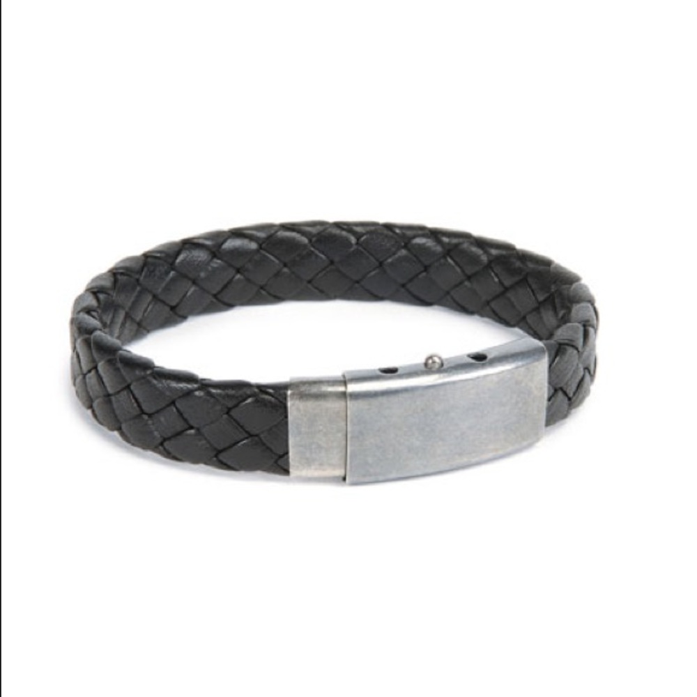 Bottega leather woven bracelet
